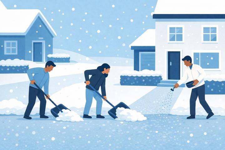 Ben je verplicht om je eigen oprit of stoep vrij te houden van sneeuw?