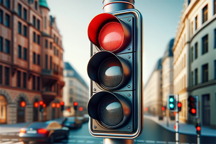 Door rood rijden tegenover rijden onder invloed